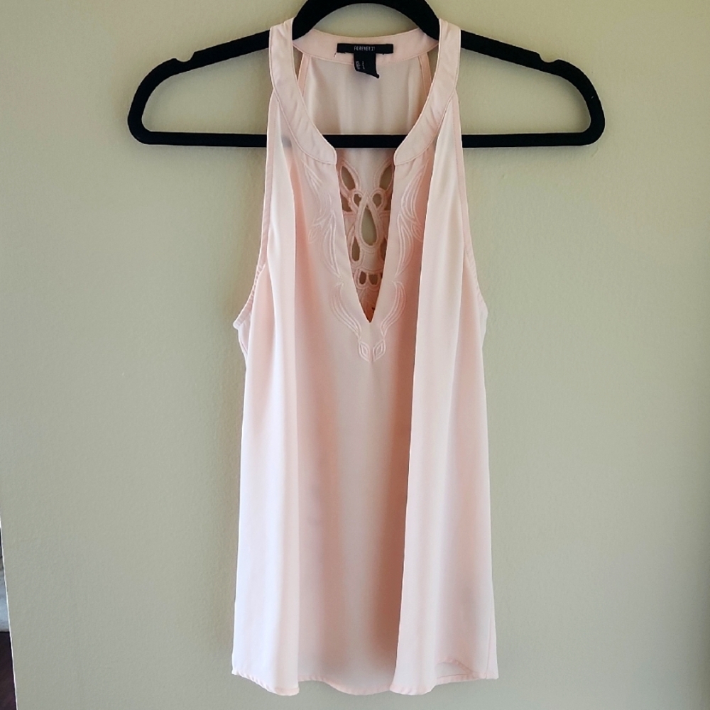 Forever 21 Blush Pink Keyhole Tank Top